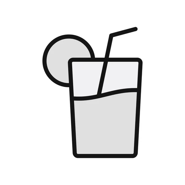 Vaso Jugo Icono Vector — Vector de stock