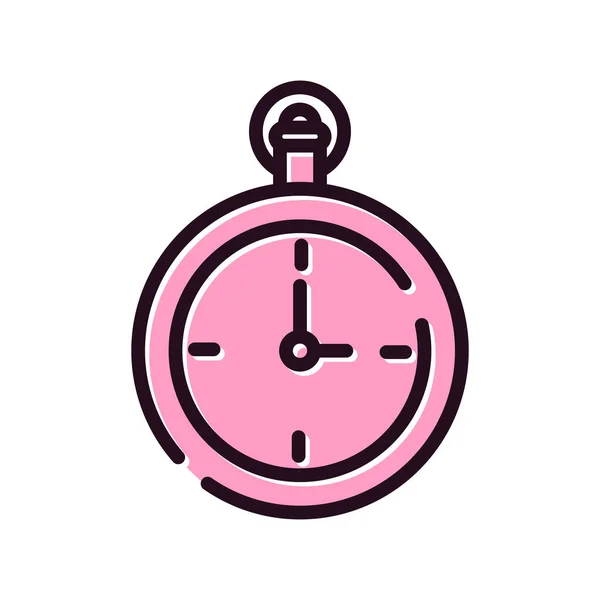 Pocket Watch Vector Thin Line Icon — Stock Vector