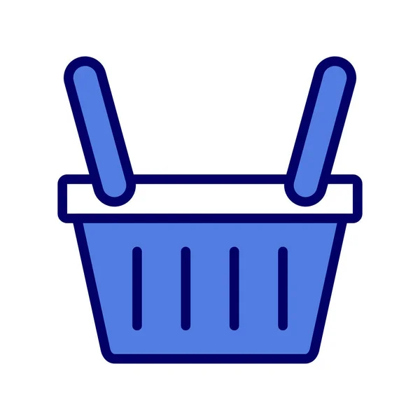 Empty Shopping Basket Vector Illustration — Stock Vector