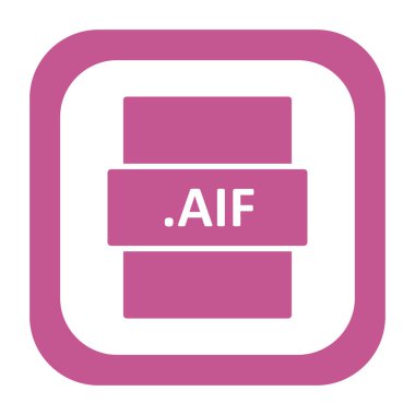 .AIF dosya biçimi simgesi, vektör illüstrasyonu