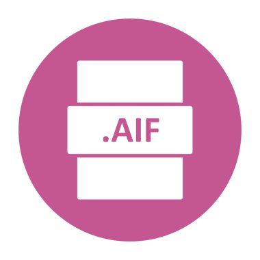 .AIF dosya biçimi simgesi, vektör illüstrasyonu