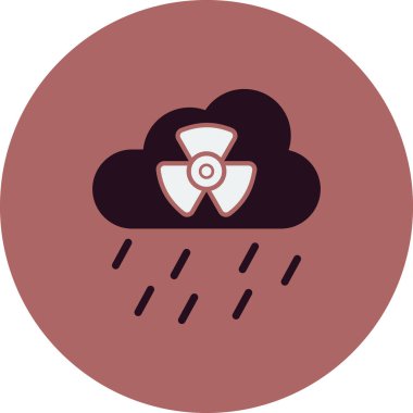 Asit yağmuru simgesi, vektör illüstrasyonu