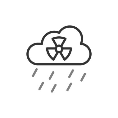 Asit yağmuru simgesi, vektör illüstrasyonu