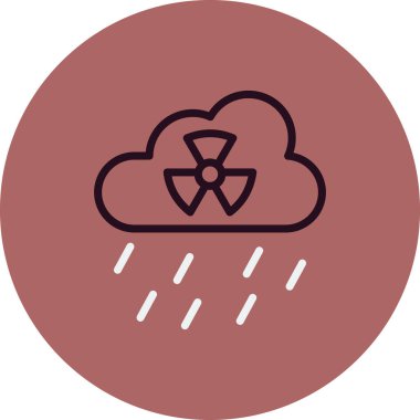 Asit yağmuru simgesi, vektör illüstrasyonu