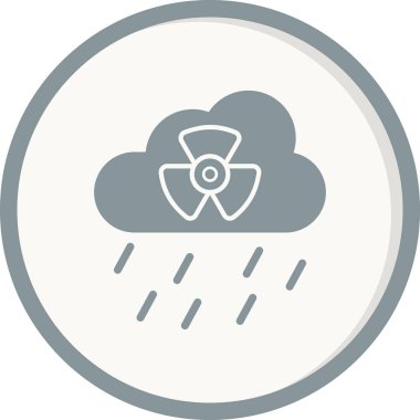 Asit yağmuru simgesi, vektör illüstrasyonu