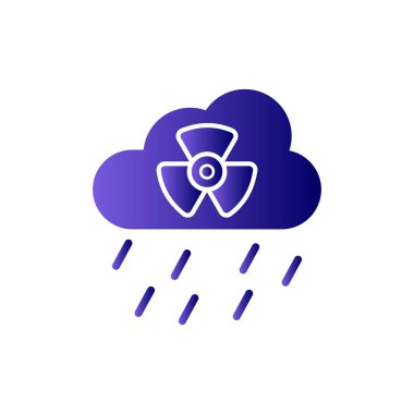 Asit yağmuru simgesi, vektör illüstrasyonu