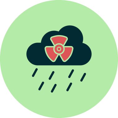 Asit yağmuru simgesi, vektör illüstrasyonu