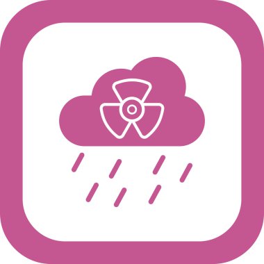 Asit yağmuru simgesi, vektör illüstrasyonu