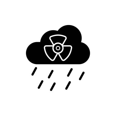 Asit yağmuru simgesi, vektör illüstrasyonu