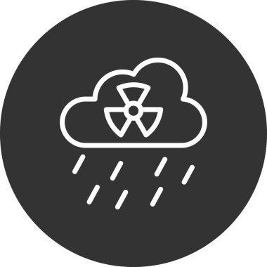 Asit yağmuru simgesi, vektör illüstrasyonu