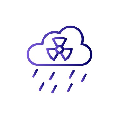 Asit yağmuru simgesi, vektör illüstrasyonu