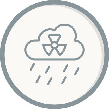 Asit yağmuru simgesi, vektör illüstrasyonu