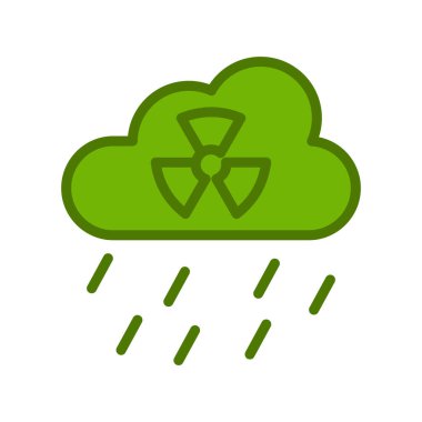 Asit yağmuru simgesi, vektör illüstrasyonu