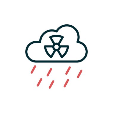 Asit yağmuru simgesi, vektör illüstrasyonu