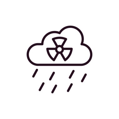 Asit yağmuru simgesi, vektör illüstrasyonu