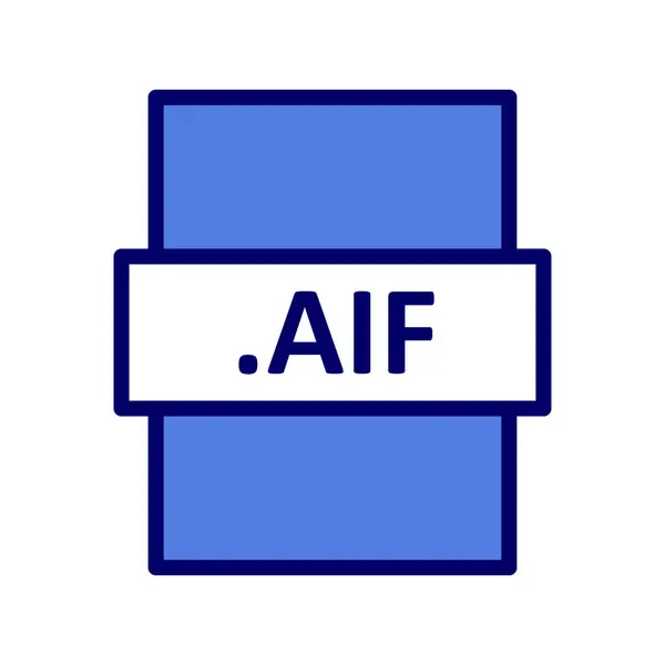 Aif File Format Icon Vector Illustration — Stockvektor