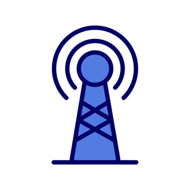 Yayın anteni, simge vektör illüstrasyonu