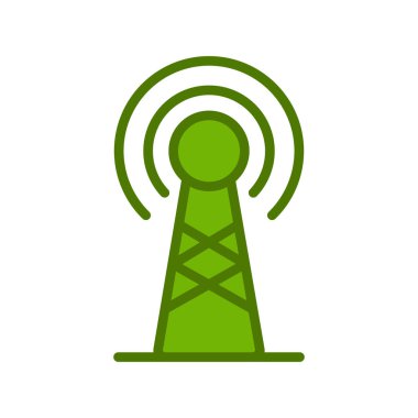 Yayın anteni, simge vektör illüstrasyonu