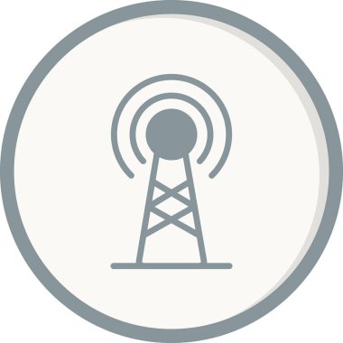 Yayın anteni, simge vektör illüstrasyonu