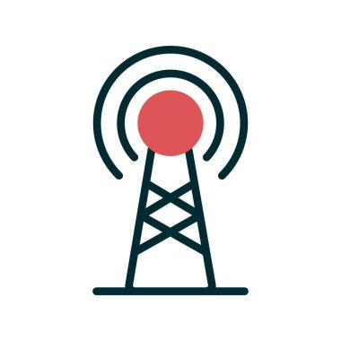 Yayın anteni, simge vektör illüstrasyonu