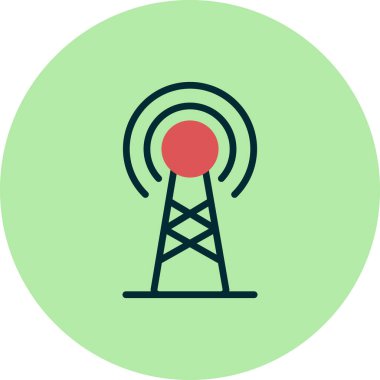 Yayın anteni, simge vektör illüstrasyonu