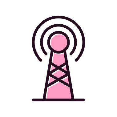 Yayın anteni, simge vektör illüstrasyonu