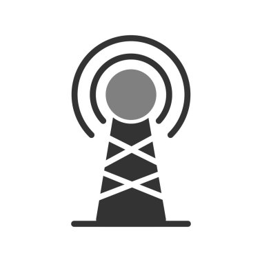 Yayın anteni, simge vektör illüstrasyonu