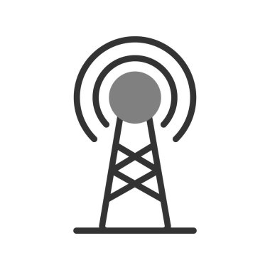 Yayın anteni, simge vektör illüstrasyonu