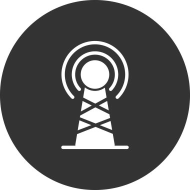 Yayın anteni, simge vektör illüstrasyonu