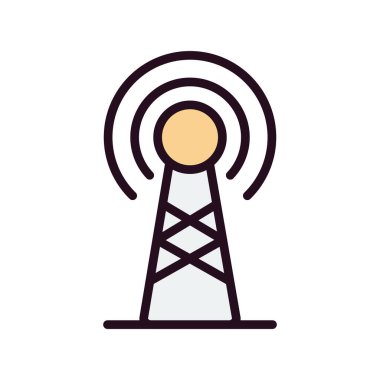 Yayın anteni, simge vektör illüstrasyonu