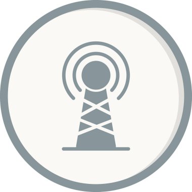 Yayın anteni, simge vektör illüstrasyonu