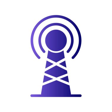 Yayın anteni, simge vektör illüstrasyonu