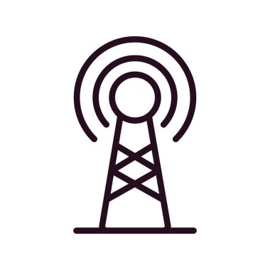 Yayın anteni, simge vektör illüstrasyonu