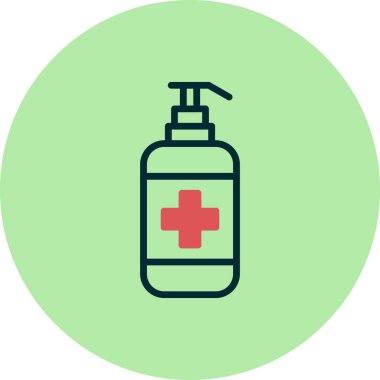 Antiseptik simge, vektör illüstrasyonu