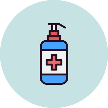 Antiseptik simge, vektör illüstrasyonu