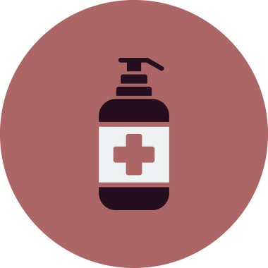 Antiseptik simge, vektör illüstrasyonu