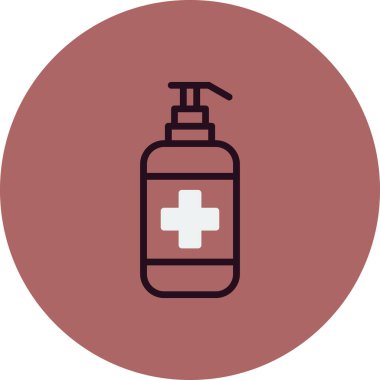 Antiseptik simge, vektör illüstrasyonu