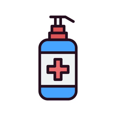 Antiseptik simge, vektör illüstrasyonu