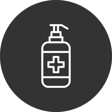 Antiseptik simge, vektör illüstrasyonu