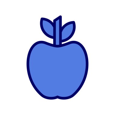 Vektör illüstrasyonu, simge elma meyvesi 