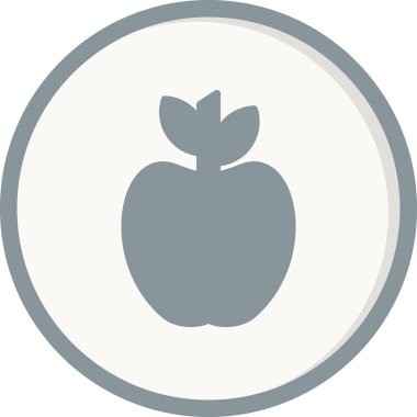 Vektör illüstrasyonu, simge elma meyvesi 