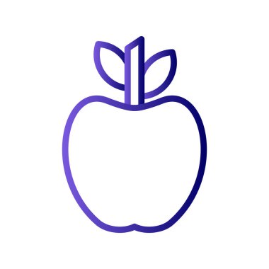 Vektör illüstrasyonu, simge elma meyvesi 