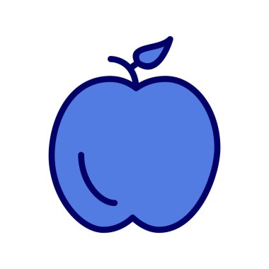 Vektör illüstrasyonu, simge elma meyvesi 