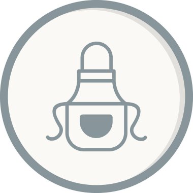 Mutfak önlüğü simgesi, vektör çizimi