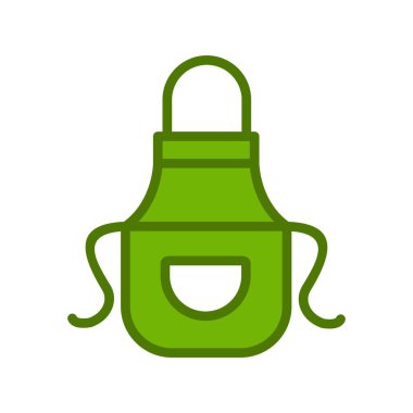 Mutfak önlüğü simgesi, vektör çizimi