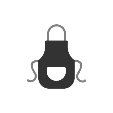 Mutfak önlüğü simgesi, vektör çizimi