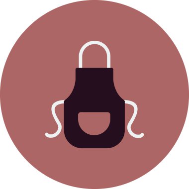 Mutfak önlüğü simgesi, vektör çizimi