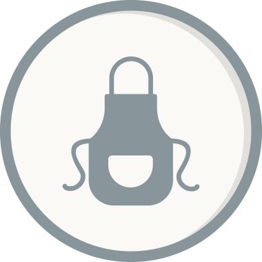 Mutfak önlüğü simgesi, vektör çizimi