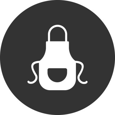 Mutfak önlüğü simgesi, vektör çizimi