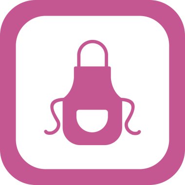 Mutfak önlüğü simgesi, vektör çizimi